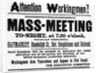 Poster for Haymarket Mass Meeting by Anonymous