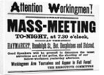 Poster for Haymarket Mass Meeting by Anonymous