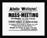 Poster for Haymarket Mass Meeting by Anonymous