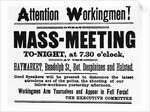 Poster for Haymarket Mass Meeting by Anonymous