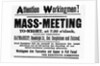 Poster for Haymarket Mass Meeting by Anonymous