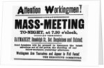Poster for Haymarket Mass Meeting by Anonymous