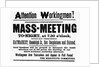 Poster for Haymarket Mass Meeting by Anonymous
