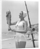 Female Fisherman Showing Her Catch by Anonymous