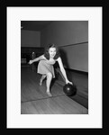 Young Woman Bowling by Anonymous