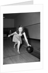 Young Woman Bowling by Anonymous