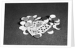 Spade Royal Flush on Poker Chips by Anonymous
