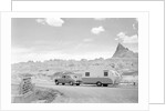 Automobile & Trailer On Badlands Highway by Anonymous