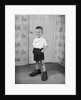Boy Standing in Oversized Shoes by Anonymous