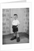 Boy Standing in Oversized Shoes by Anonymous