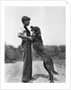 Teenage Boy with Irish Setter by Anonymous