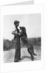 Teenage Boy with Irish Setter by Anonymous