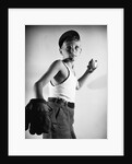 Boy with Baseball and Glove by Anonymous