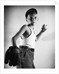 Boy with Baseball and Glove by Anonymous
