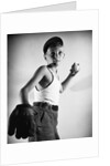 Boy with Baseball and Glove by Anonymous