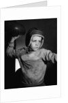 Boy Throwing a Football by Anonymous