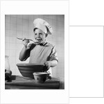 Boy Tasting His Cooking by Anonymous