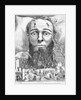 Woodcut Workmen Around Dreaming Man by Anonymous