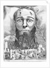 Woodcut Workmen Around Dreaming Man by Anonymous