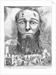 Woodcut Workmen Around Dreaming Man by Anonymous
