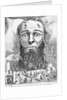 Woodcut Workmen Around Dreaming Man by Anonymous