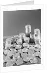 Stacks Of American Silver Dollars by Anonymous
