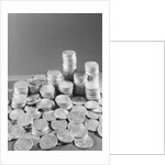 Stacks Of American Silver Dollars by Anonymous
