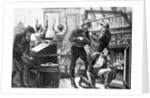 Illustraiton of a Holdup in a Western Store by Anonymous