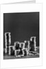 Stacks of Tarnished Silver Dollars by Anonymous