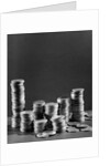 Stacks of Tarnished Silver Dollars by Anonymous