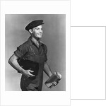 Worker In Overalls W/Lunchbox & Paper by Anonymous