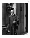 Princeton University Graduate in Gown and Mortarboard by Anonymous