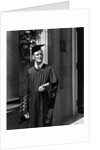 Princeton University Graduate in Gown and Mortarboard by Anonymous
