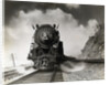 Steam Locomotive Chugging Down Track by Anonymous