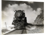 Steam Locomotive Chugging Down Track by Anonymous