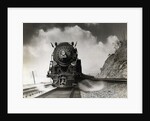 Steam Locomotive Chugging Down Track by Anonymous