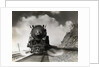 Steam Locomotive Chugging Down Track by Anonymous