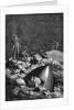 Illus. Of Men On Rocks W/Crashed Craft by Anonymous
