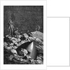 Illus. Of Men On Rocks W/Crashed Craft by Anonymous