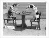 Dogs Playing Checkers/One Smokes Pipe by Anonymous