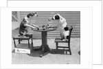 Dogs Playing Checkers/One Smokes Pipe by Anonymous
