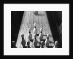 Bowling Ball Rolling Toward Pins by Anonymous