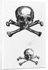 Woodcut Of Skull And Crossbones by Anonymous