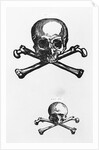 Woodcut Of Skull And Crossbones by Anonymous