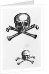 Woodcut Of Skull And Crossbones by Anonymous