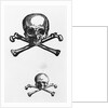 Woodcut Of Skull And Crossbones by Anonymous