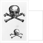 Woodcut Of Skull And Crossbones by Anonymous