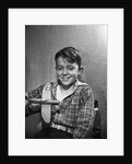 Boy with Model Plane by Anonymous