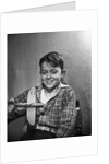 Boy with Model Plane by Anonymous