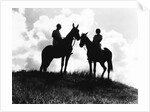 Silhouette of Horses and Riders by Anonymous